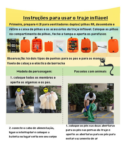 Disfraz Inflable De Pollo Y Animal For Publicidad