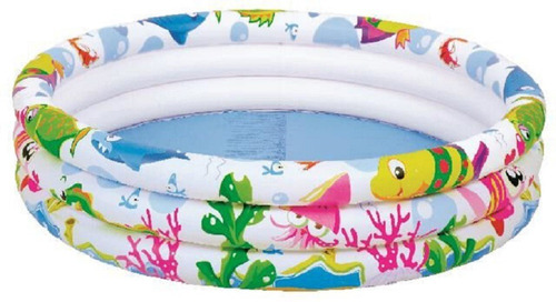 Sea World - Pileta Inflable Infantil Redonda 107x25 - Jilong Color MUNDO MARINO