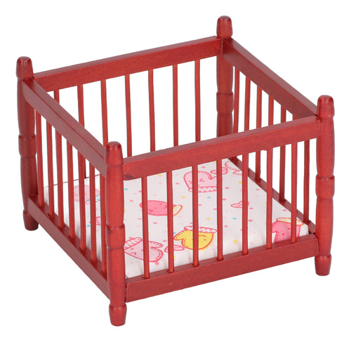 Mini Cama De Juguete 1:12 De Simulación De Cuna De Casa De M