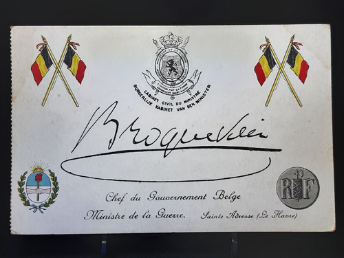Carta Postal Argentina - Bélgica Patriótica Antigua Única 18