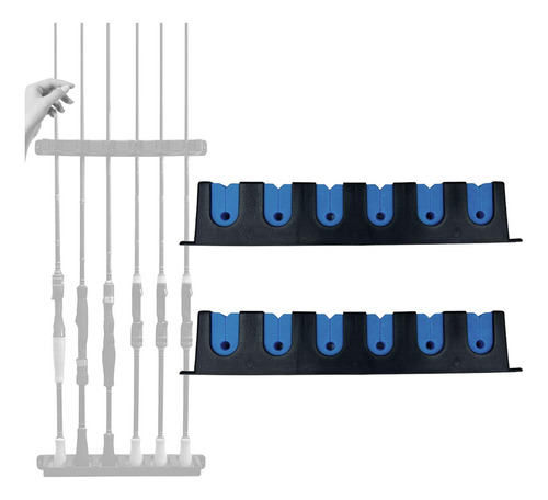 Soportes Horizontales Para Cañas De Pescar, Estantes Azul