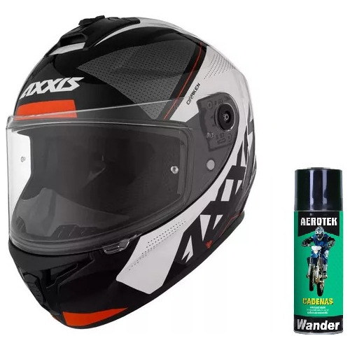 Casco Moto Axxis Draken Gear A0 + Aceite Cadena Regalo