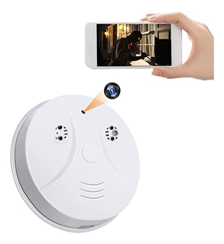 Camara Oculta Detector Humo Wifi Hd 1080p Mini Espia Vision