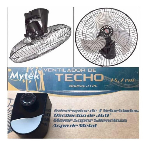 Ventilador De Techo Loco Mytek 18 Pulgadas Modelo 3126