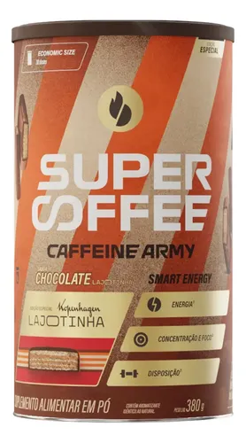 Super Coffee 3.0 380g Caffeine Army Coq10 Cafeína Taurina Super Coffee Lajotinha 380g