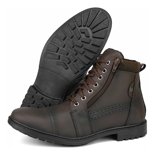 Bota Masculina Com Sapatênis Casual + Relógio E Carteira