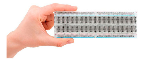 Protoboard Transparente 830 Puntos Mb102 Pruebas Arduino Pcb