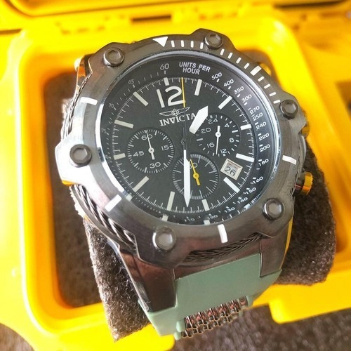 Relógio Invicta Bolt Men 25471 Original Preto Com Verde