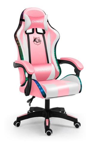 Silla De Escritorio Gamer, Ergonómica, Luz Led Rgb