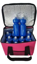 Comprar Bolso Termico Canasto Rosa + 12 Caramañolas Botellas