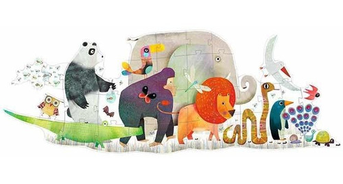 Puzzle Gigante Desfile Animales 1,33 M Djeco Cadaques Kids