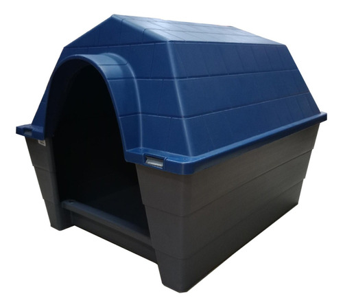 Cucha Casa Para Perro Mediana Azul 82x66x63cm Canadá H Y T Color Azul Oscuro