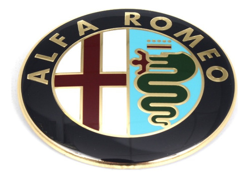 1 Emblema Adesivo 40mm (4cm) Volante Alfa Romeo Aluminio