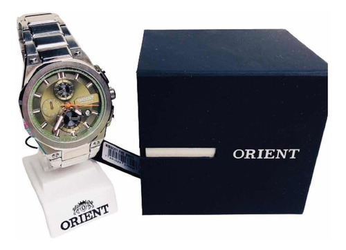 Relógio Orient Masculino Cronografo Mbssc211 Verde Militar