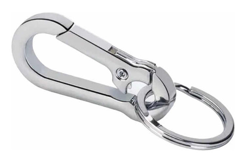 Llavero Gancho Hook Premium Con Aro Espiral Cromo P/ Llaves