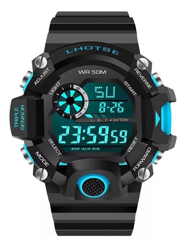 Reloj Digital Pulsera Con Cronometro Alarma Y Luz Lhotse