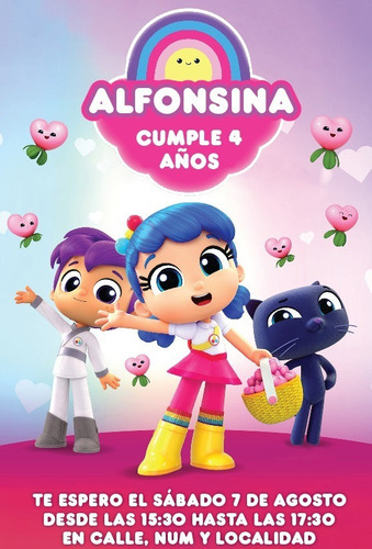 Vera Y El Reino Arcoiris Invitaciones Whatsapp Imprimibles