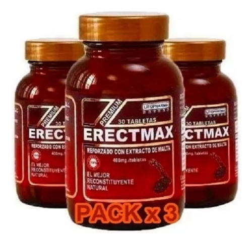 Erectmax Premuim 30 Tabletas Oferta 03 Frascos