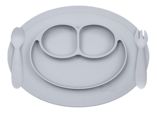 Imagen 2 de 8 de Plato De Silicona Bebe Ezpz Tenedor Cuchara Mini Feeding Set