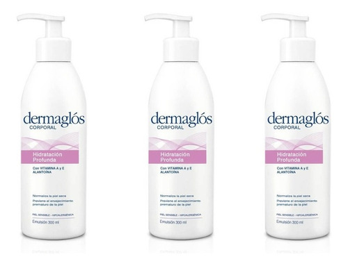 Dermaglós Corporal Emulsión Hidratación Profunda 300 Ml X 3u