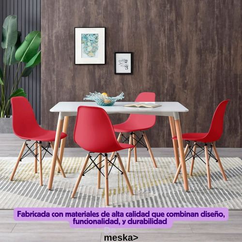 Set 6 Sillas Eames Minimalista Para Jardin Salas Comedor