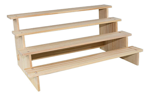 Estante De Exhibición De Madera, Estante 4 Capas 40cm