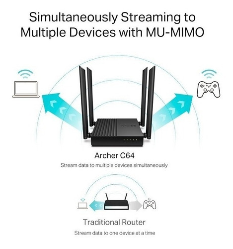 Router Tp-link Gigabit Ethernet Archer C64 1200mbit 2.4/5ghz