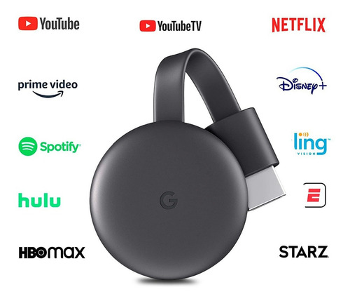 Google Chromecast GA00439 3.ª generación Full HD carbón