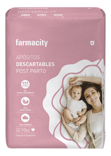 Apósitos Post Parto Farmacity Gel Super Absorbentes X 10 U