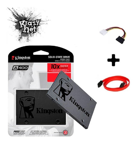 Imagen 1 de 5 de Disco Solido Ssd Kingston 960gb 500 Mb/s Con Cables Sata