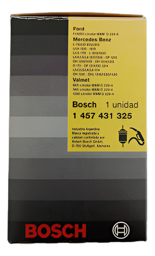 Filtro Combustible F14000 Motor Mwm Bosch 1 457 431 325