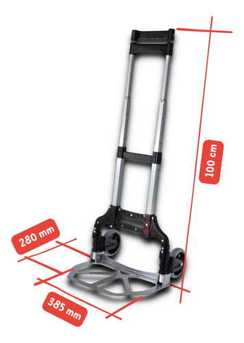 Carrinho De Mao Dobravel Reforçado P/ Carga Até 70kg