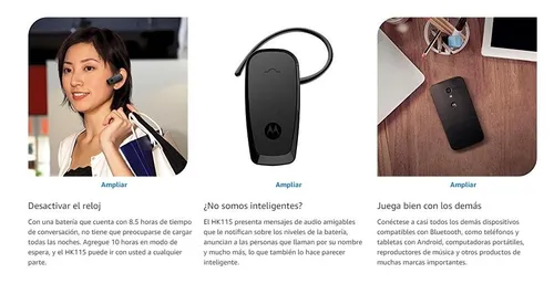 Manos Libres Motorola Hk115 Bluetooth Cuotas sin inter s