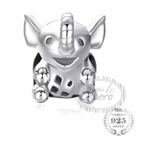 Charm 100% Plata Elefante Labrado Bebé Suerte Para Pandora