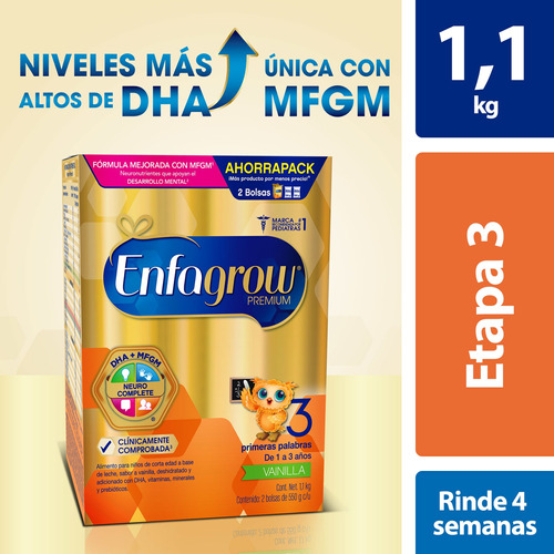 Fórmula Infantil Enfagrow Etapa3 A Partir De 12 Meses 1.1kg