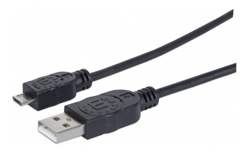 Cable Usb Manhattan 393874 - V2.0 A A Micro B - 1.0 M, Negro