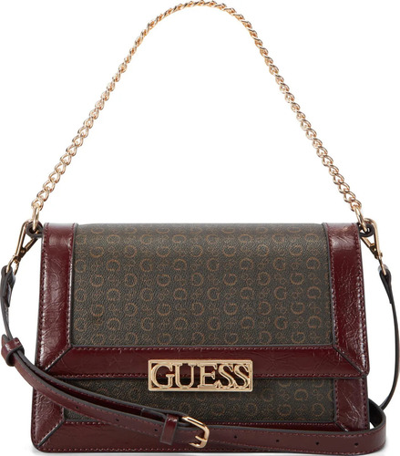 Bolsa Guess Coralie Con Cadena Crossbody Mujer Cuero