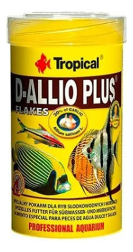 Ração Com Alho Para Peixes Tropical D-allio Plus Flakes 20g