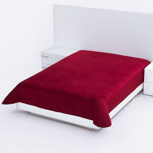 Cobertor Ultrasuave Cama King Size Poliester Vino Concord Diseño De La Tela Liso