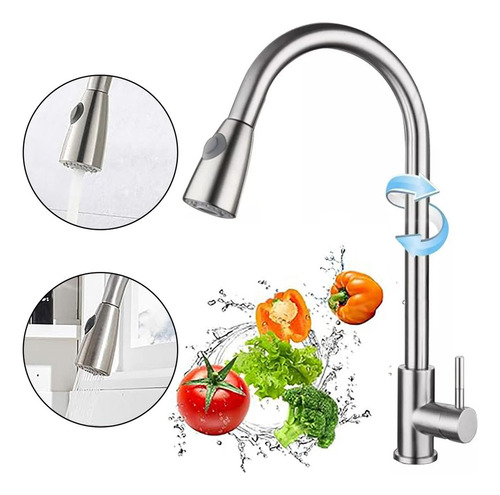 Mezcladora Para Fregadero Flexible Llave Cocina Puede Sacar