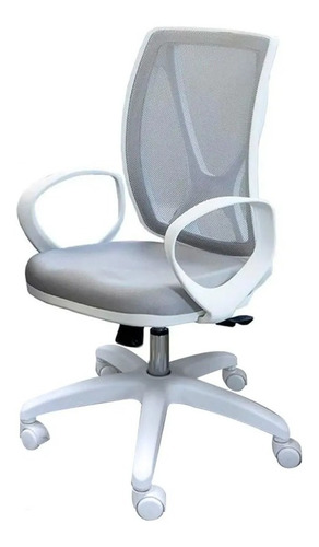 Imagen 1 de 9 de Silla Alma Blanca Oficina Ejecutiva Sillon Mesh Full Baires4
