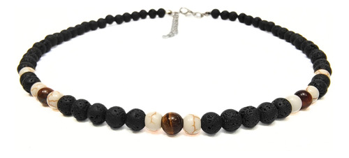 Collar Hombre Piedra Surfer 40 Cm Combinado