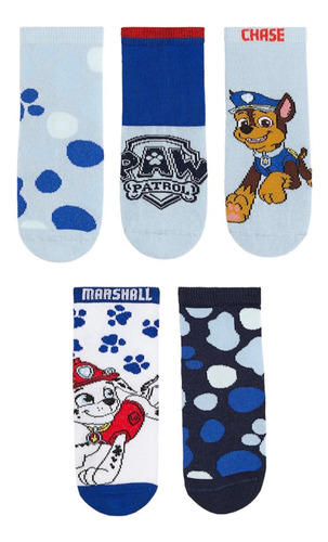 Pack Medias Niños Paw Patroll X 5 Pares Antideslizante