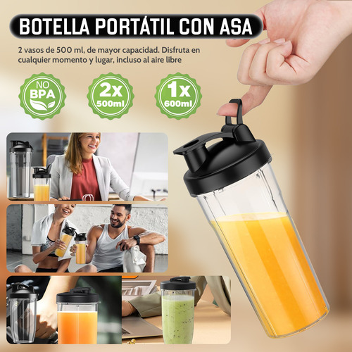 Licuadora Profesional Portátil Electrica Moledor Procesador De Alimentos Extractor De Jugos Eléctrico 22 unidades 800 W 4 Marchas
