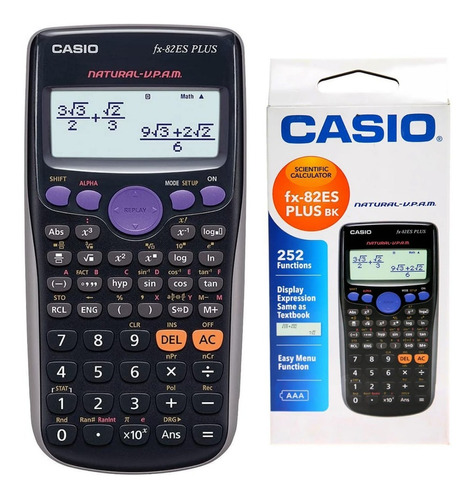 Calculadora Científica Casio Fx 82es Plus Bk 252 Funciones