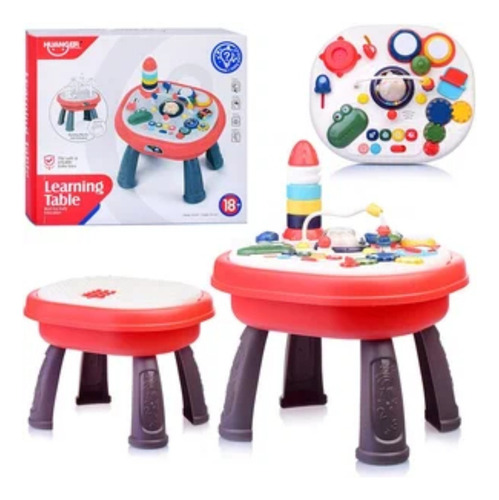 Mesa Didactica Huanger Musical Luz Almacenar 4 En 1 Full