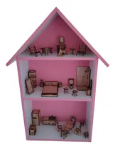 Comprar Casa De Muñecas Con Muebles Incluidos En Madera 