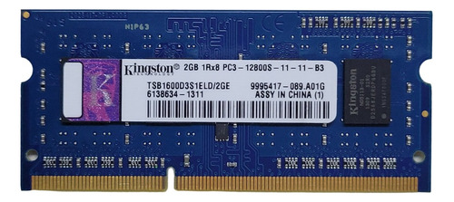 Memoria Ram Kingston 2gb Ddr3 12800 Para Laptop