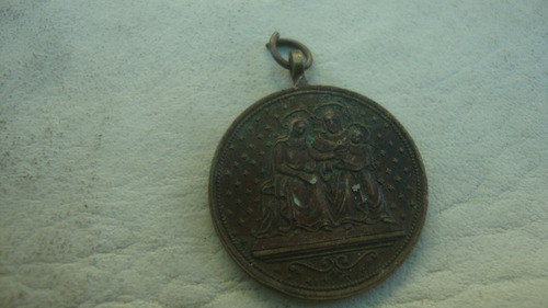 Antigua Medalla Religiosa Banfield 2 Febrero 1895 En Bronce