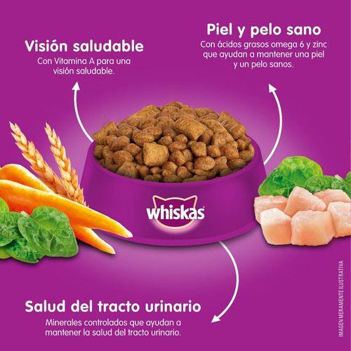Imagen 5 de 10 de Whiskas Combo Alimento Seco Pollo Y Humedo Mix Gato Adulto
